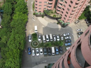 Shanghai Gardens Blick aus dem 19. Stock